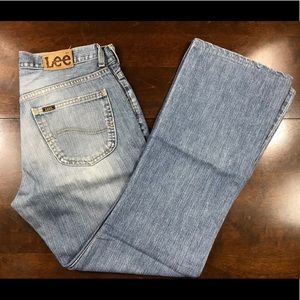 Vintage Lee Denver Button Fly Blue Jeans 33x34